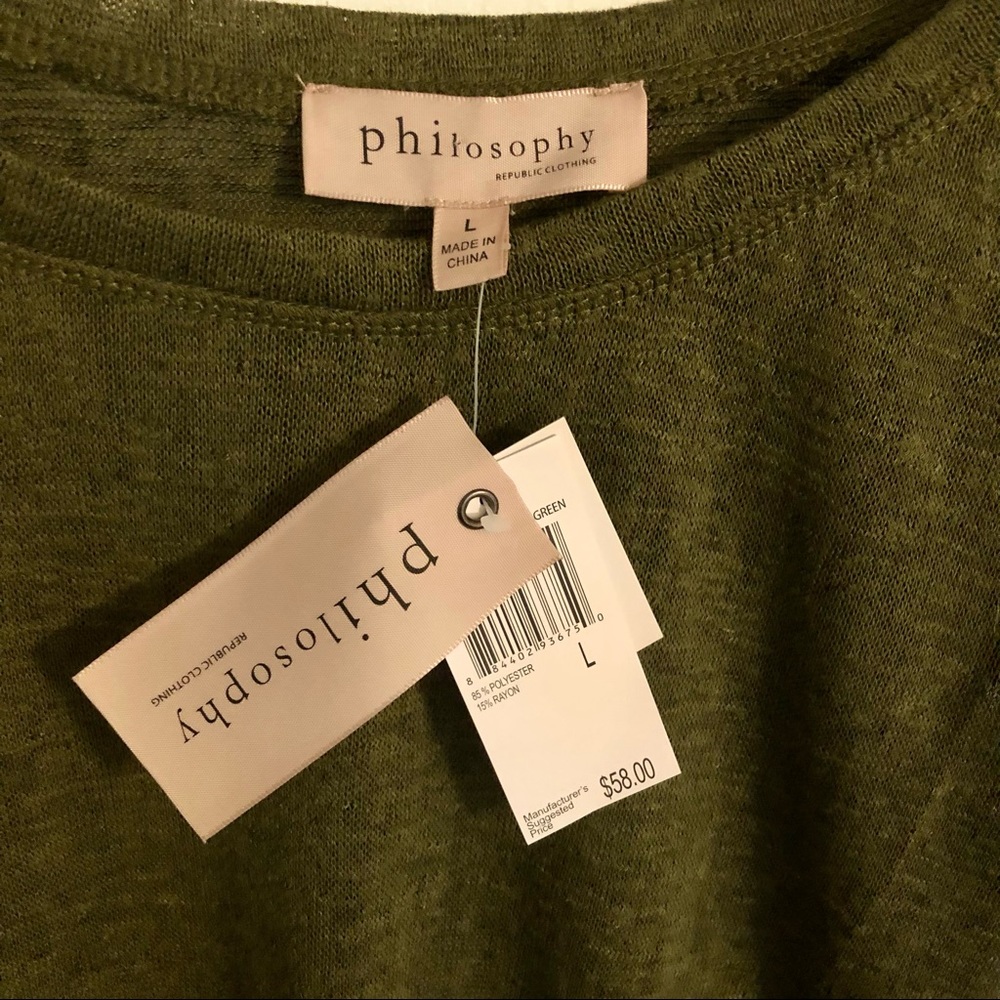 *NWT* Philosophy Long sleeve - Picture 3 of 5